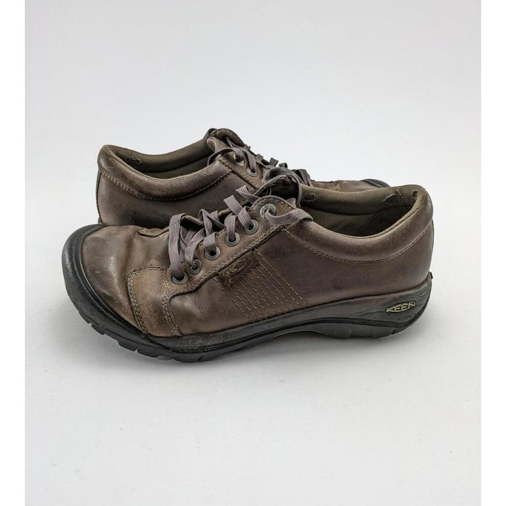Mens KEEN Austin‎ Oxfords Brown Leather Outdoor Hiking Shoes 1007722 Size 10